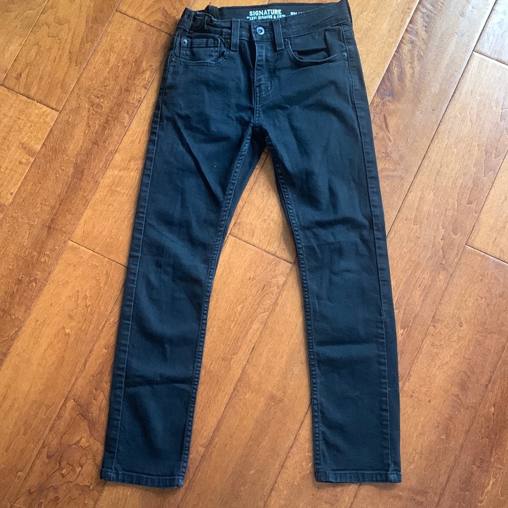 Boys Levi Black Skinny Jeans